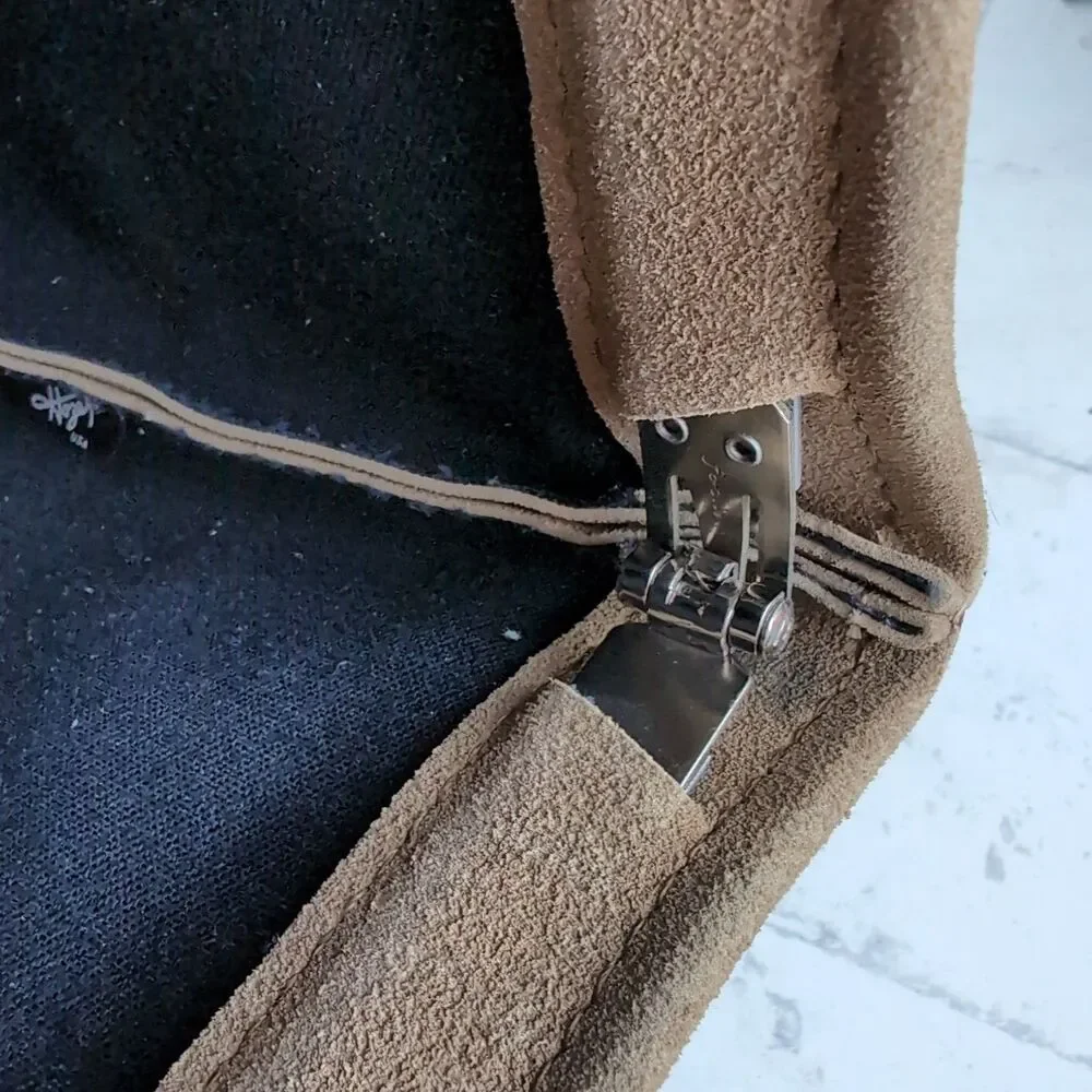 Vintage Hazel Mojave Suede Portfolio Document Briefcase Messenger Bag Tan